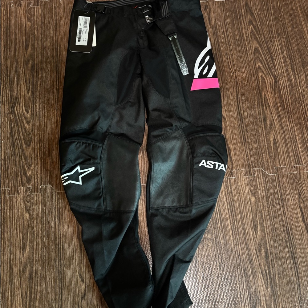 Alpinestars Black Pants with Pink Highlights